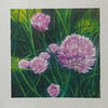 Margery Blom - Oil Painting - Chives in Bloom 12" x 12"