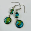 Linda Campbell - Earrings - Small disc with 3 beads on silver wire