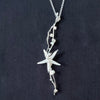 Karen Schmidt Humiski  - Pendant - Sterling Silver - Seastar & Seaweed, 30" chain