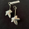 Karen Schmidt Humiski - Earrings - Sterling Silver with hooks - Long Ivy Leaf