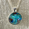 Laurie McDonald - Necklace - Image of Peacock feathers, sterling silver chain