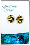 Lynn Orriss - Stud Earrings - Oval animal print