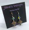 Jane Davidson - Earrings - Brown diamond with post