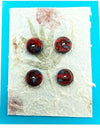 Lynn Orriss - Polymer Clay Button Set of 4 - red and blue