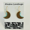 Alasha Lantinga - Earrings -Large moon with Amazonite
