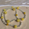 Lynn Orriss - Necklace - Yellow polymer clay beads and pearls