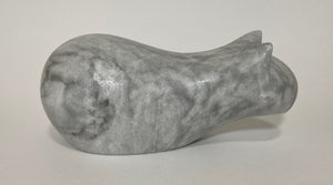 Ian Howie - Carving - Large cat - marble from Bonanza Lake - Ian Howie - McMillan Arts Centre Gallery, Gift Shop and Box Office - Vancouver Island Art Gallery