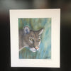 Wendy Schmidt - Print - "Stocking Cougar" 14" x 12"