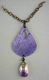 Alasha Lantinga - Necklace - "Valentina" medium, lavender with Ametrine drop