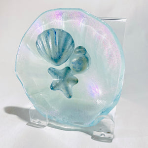 Doroni Lang - Cast glass sea shell family, 4.5"