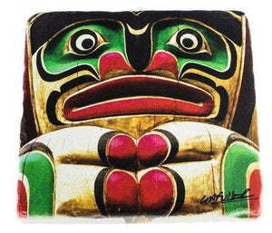 Gerald Fuller - Coaster - Totem with green eye - Gerald Fuller - McMillan Arts Centre Gallery, Gift Shop and Box Office - Vancouver Island Art Gallery
