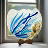 Doroni Lang - Glass - Seashore scene, large round - 14" x 10"