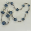 Lynn Orriss - Necklace - Dark blue denim beads