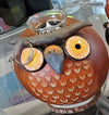 Lynn Symington - Gourd Art - Wise Owl with tea light insert