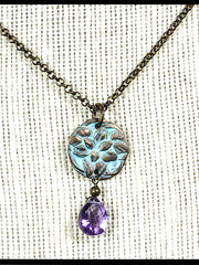 Load image into Gallery viewer, Alasha Lantinga - Necklace - "Lanai" with lavender quartz' - Alasha Lantinga - Jewellery - McMillan Arts Centre & MAC Box Office