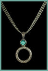 Marcia Fossey - Pendant - Roman glass, Sterling Silver, seed beads