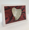 Jane Davidson - Card - Pottery heart on red