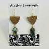 Alasha Lantinga - Earrings - "Isis" with Labradorite daggers, large