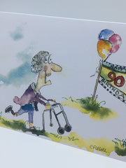 Load image into Gallery viewer, Carla Flegel - Birthday Card - "90 Happy Birthday" - Carla Flegel - Card - McMillan Arts Centre & MAC Box Office