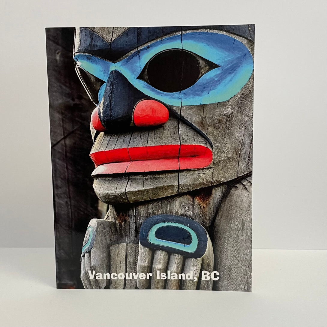 Gerald Fuller - Card - Chief's Pole, carved by Francis Horne Sr. - Gerald Fuller - McMillan Arts Centre Gallery, Gift Shop and Box Office - Vancouver Island Art Gallery