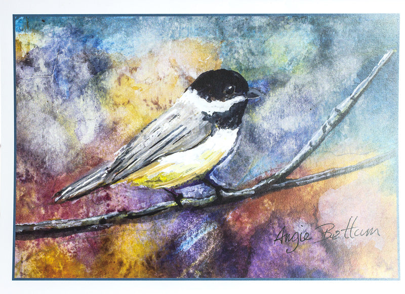 Angie Bettam - Card - Chickadee - Angie Bettam - McMillan Arts Centre Gallery, Gift Shop and Box Office - Vancouver Island Art Gallery
