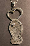 Ethan Taylor Designs - Pendant - Sterling Silver, Fish with heart