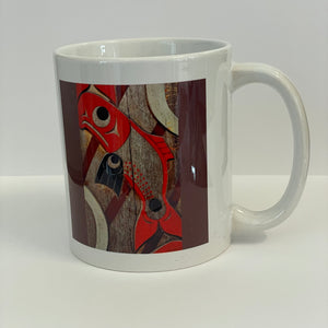 Gerald Fuller - Mug - Indigenous Salmon - Gerald Fuller - McMillan Arts Centre Gallery, Gift Shop and Box Office - Vancouver Island Art Gallery