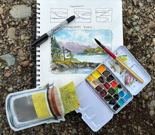 Plein Air Watercolour Class: Aug 25 - 10 AM - Moorecroft Park - McMillan Arts Centre - McMillan Arts Centre Gallery, Gift Shop and Box Office - Vancouver Island Art Gallery