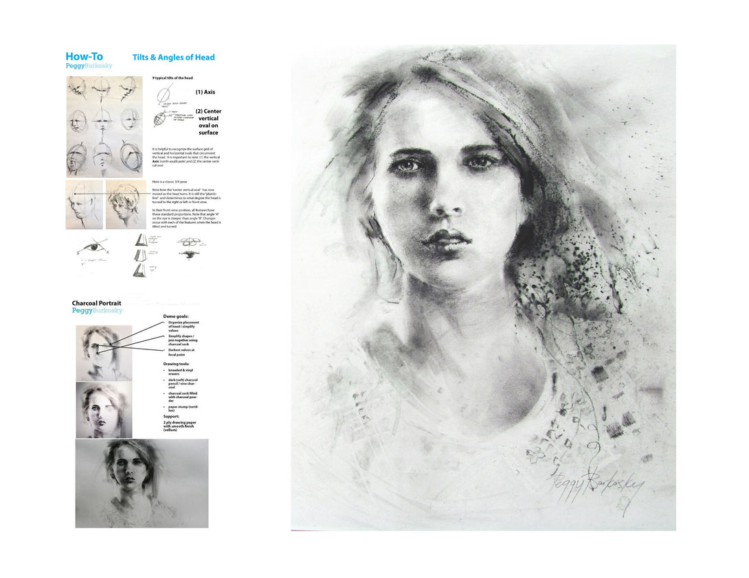 MAC School - Art Gems - Fun with Charcoal Portraiture with Peggy Burkosky - Feb 21st 2026 - 10am - 2pm