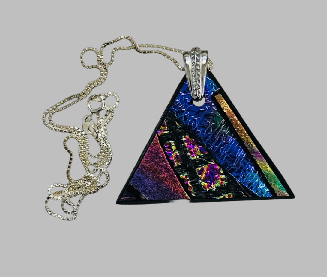 Robert Tutty - Pendant - Dichroic glass- Triangle - 18