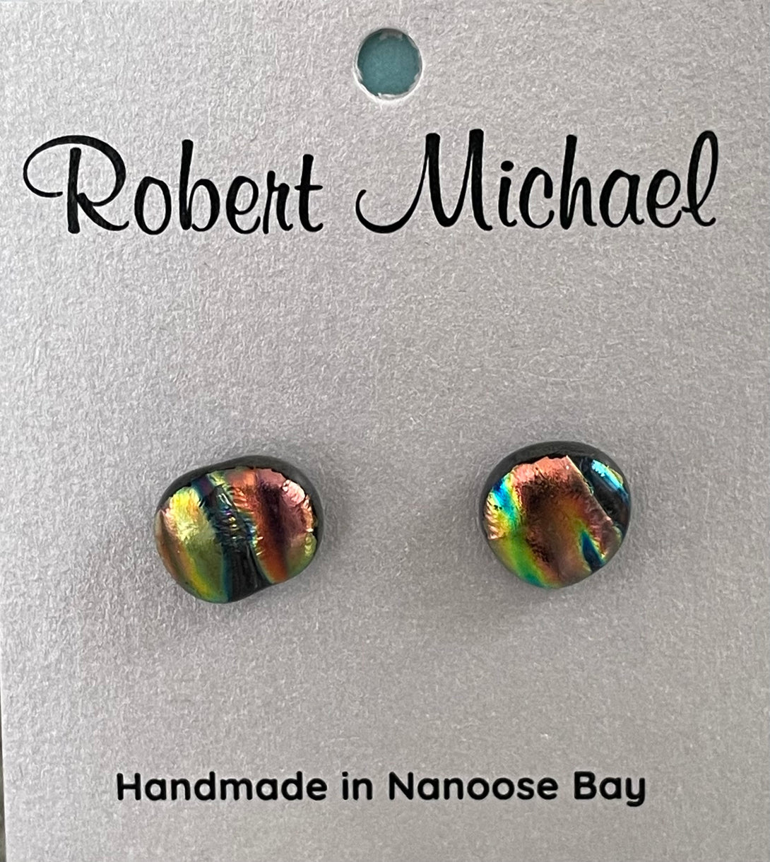 Robert Tutty - Earrings -  Dichroic glass - Oval and Round -  - Jewellery - McMillan Arts Centre & MAC Box Office