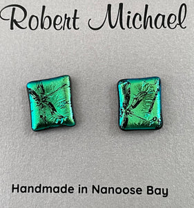 Robert Tutty - Earrings -  Dichroic glass - Rectangle -  - Jewellery - McMillan Arts Centre & MAC Box Office