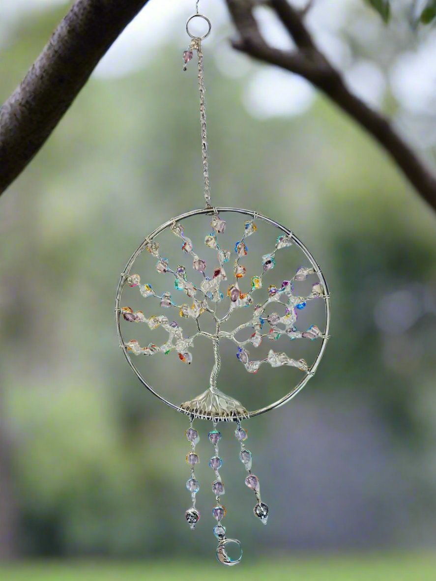 Dee Amendt - Suncatcher - Tree of Life  with sun & moon- 4