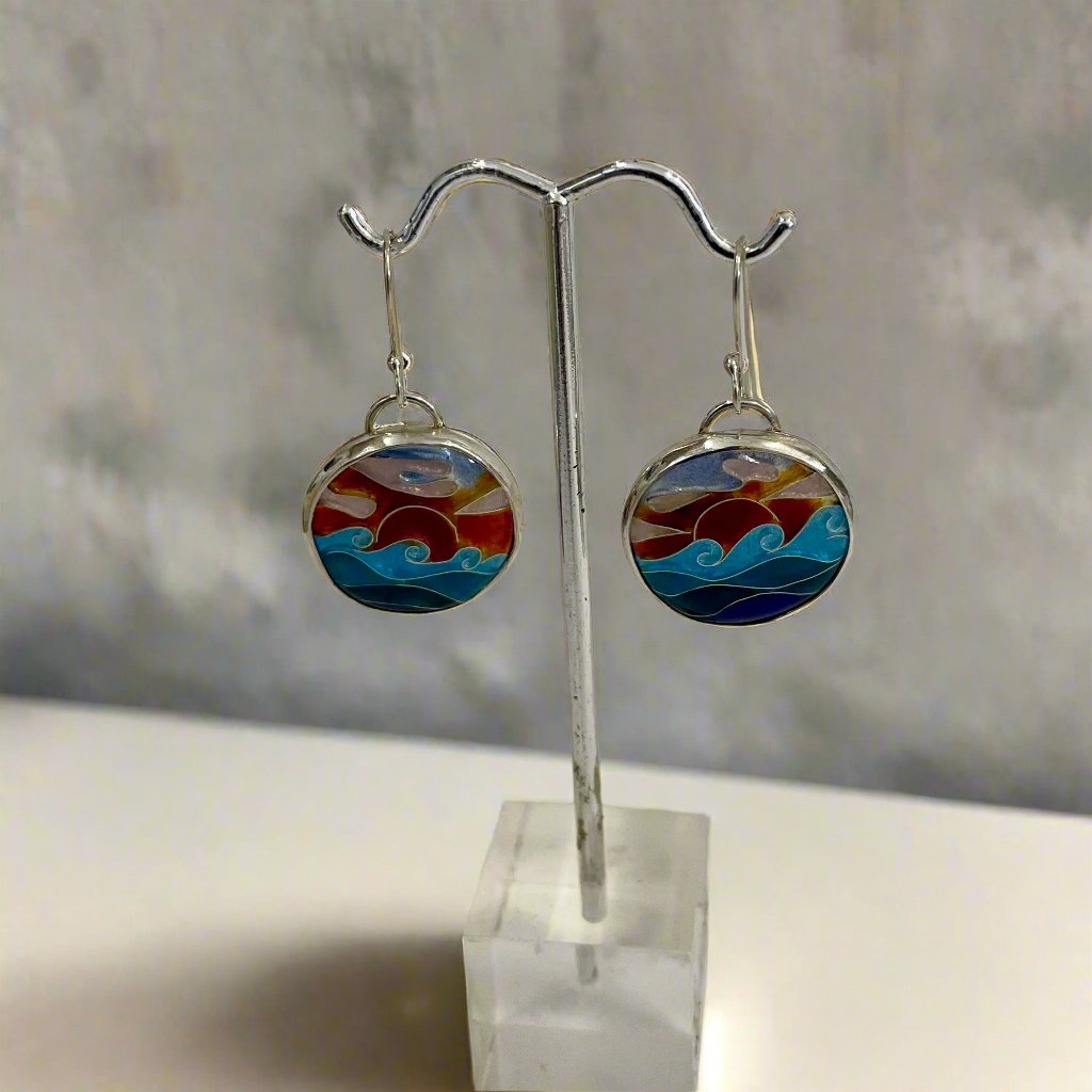 Gina Shear - Earrings - Sterling Silver & enamel