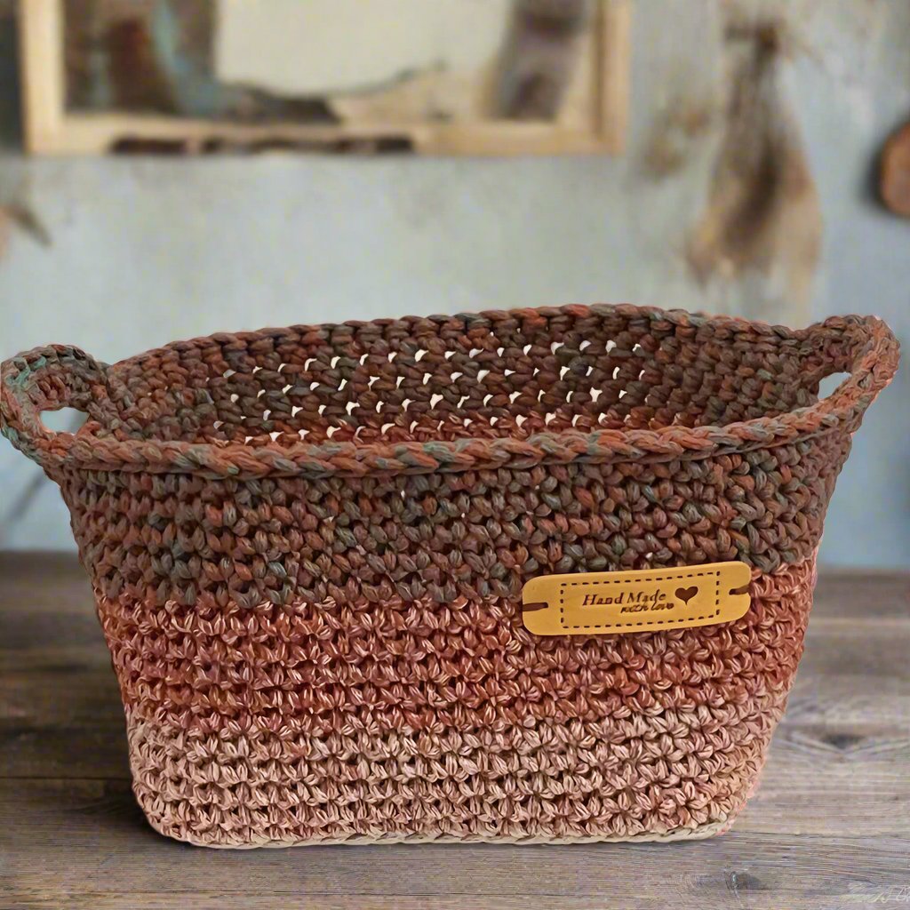 Dee Amendt - Fabric Basket - Rust - 8