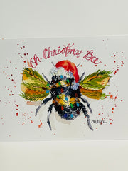 Load image into Gallery viewer, Carla Flegel - Christmas Card - Oh Christmas Bee -  - Christmas Card - McMillan Arts Centre &amp; MAC Box Office