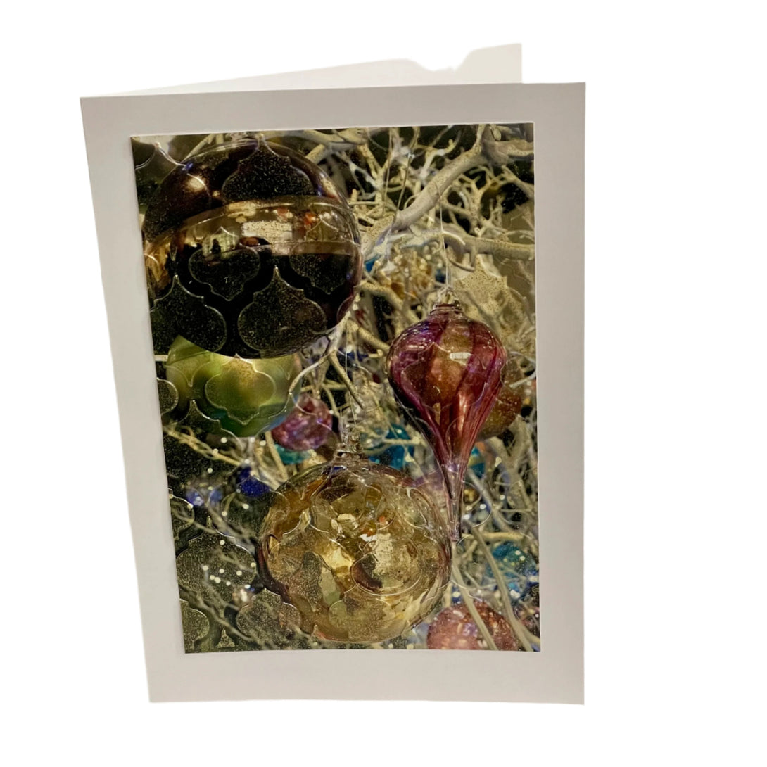 Jane Davidson - Christmas Card - Christmas ornaments embossed