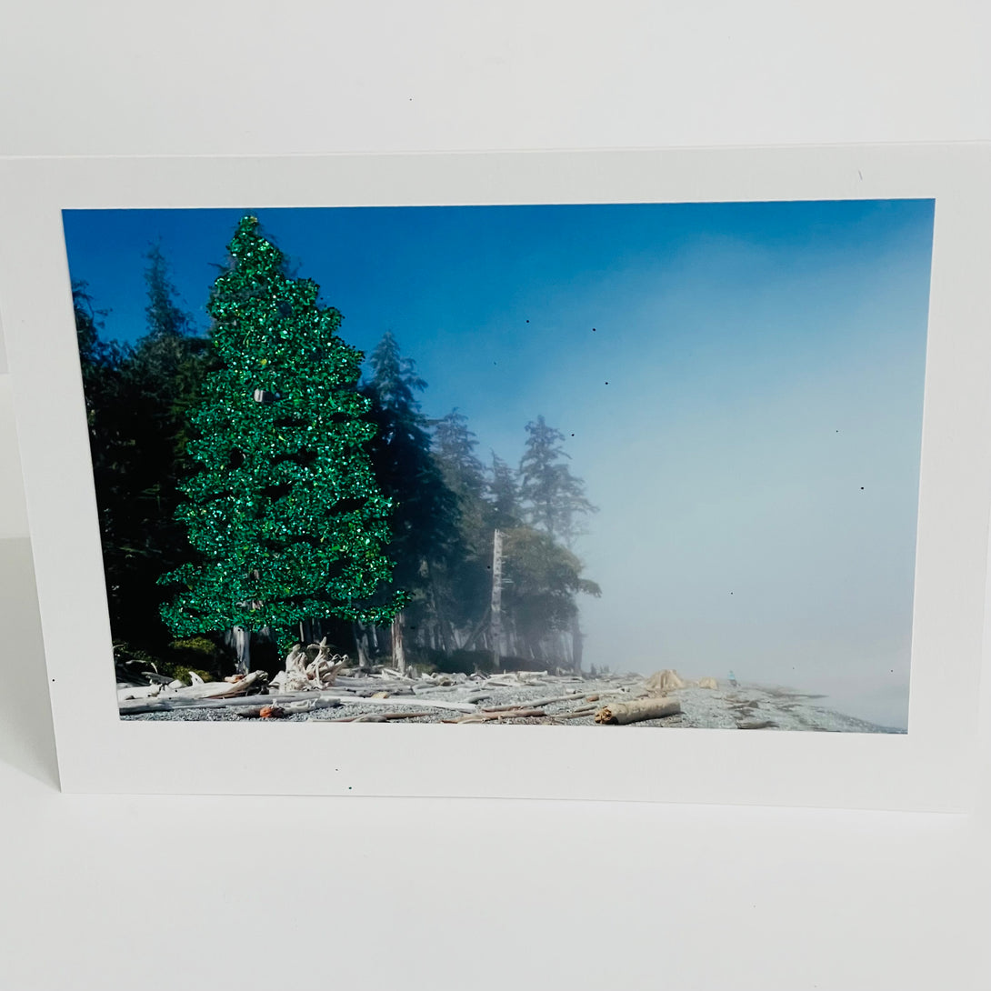 Jane Davidson - Christmas Card - Christmas Tree on the beach