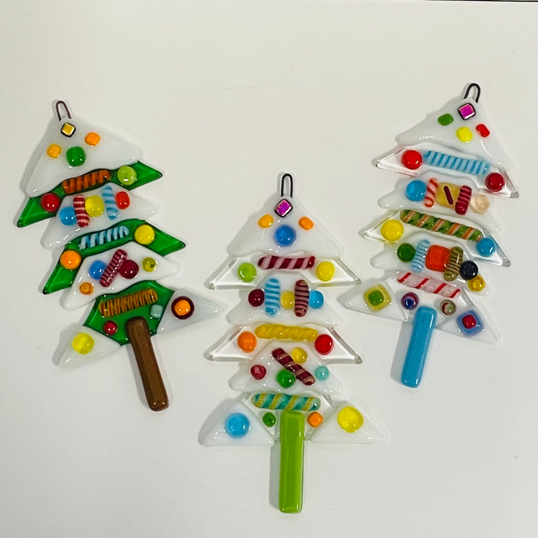 Bruce Thurston - Fused Glass - Christmas Tree  - 4