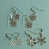 Jane Davidson - Earrings - Snowflake- Sterling silver hooks