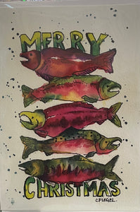 Carla Flegel - Christmas Card -"Merry Christmas - May Your Net Be Full"