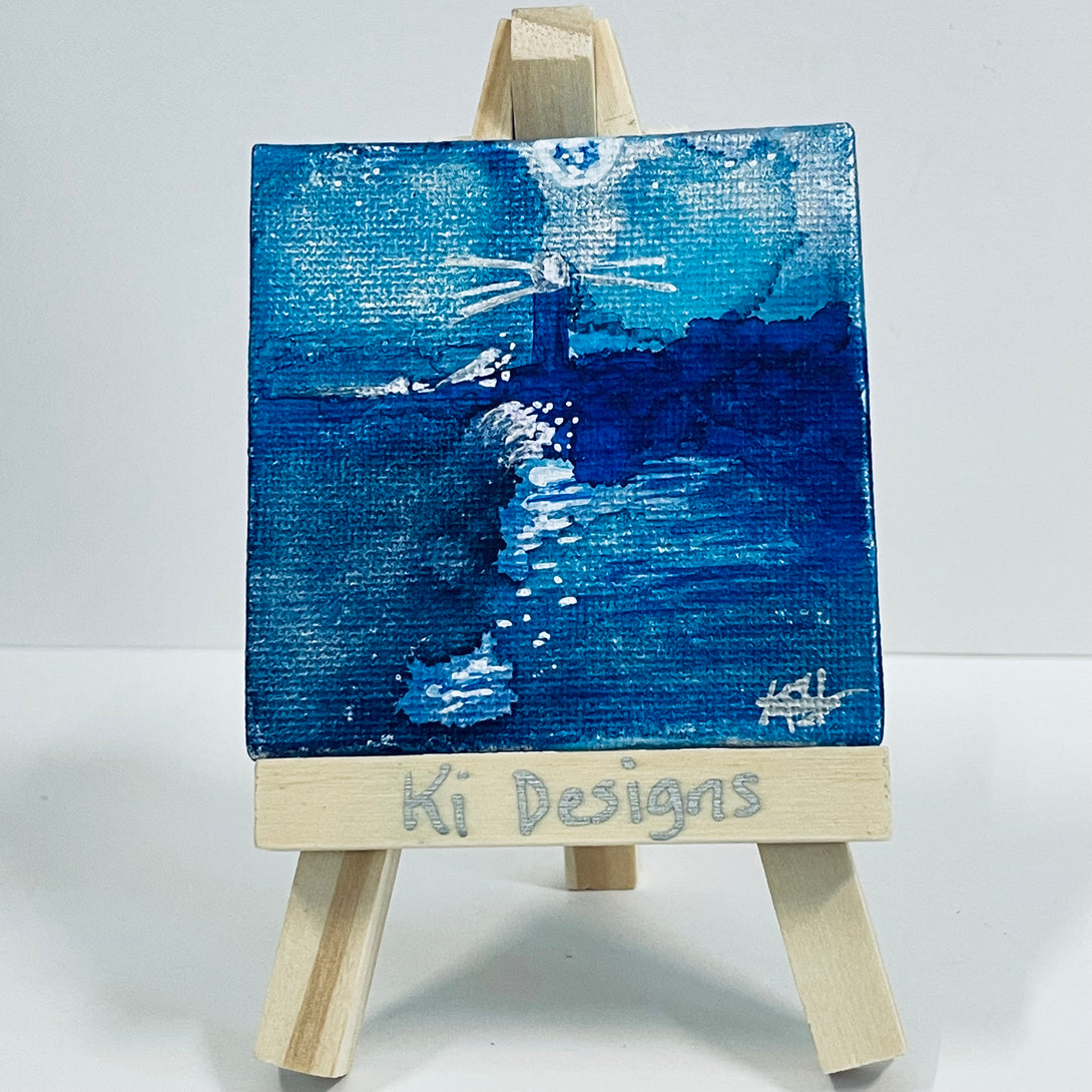 Karen Hasegawa - Mini Painting - Lighthouse - easel included