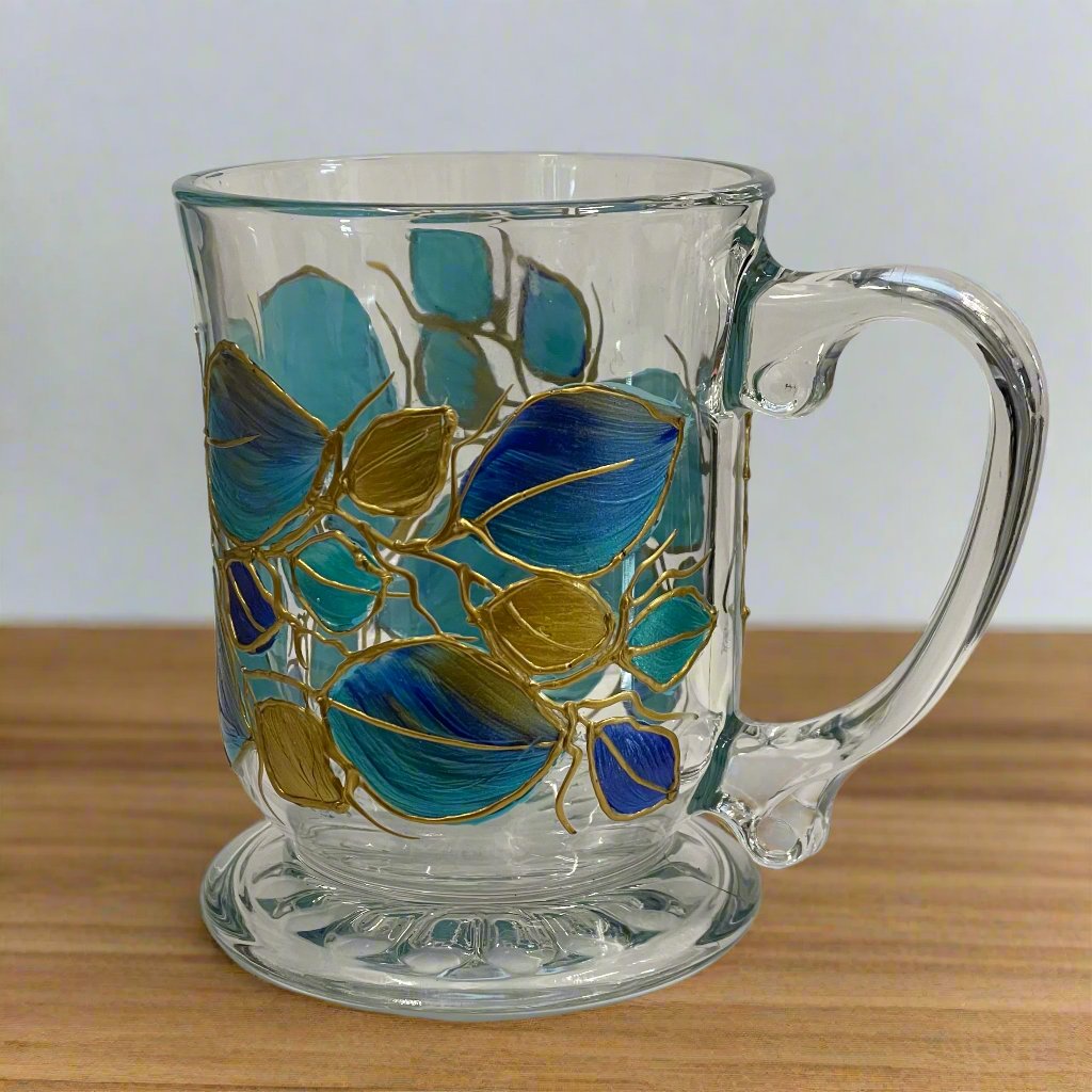 Lori Schiersmann - Pedestal Mug - Turquoise/Blue/Gold