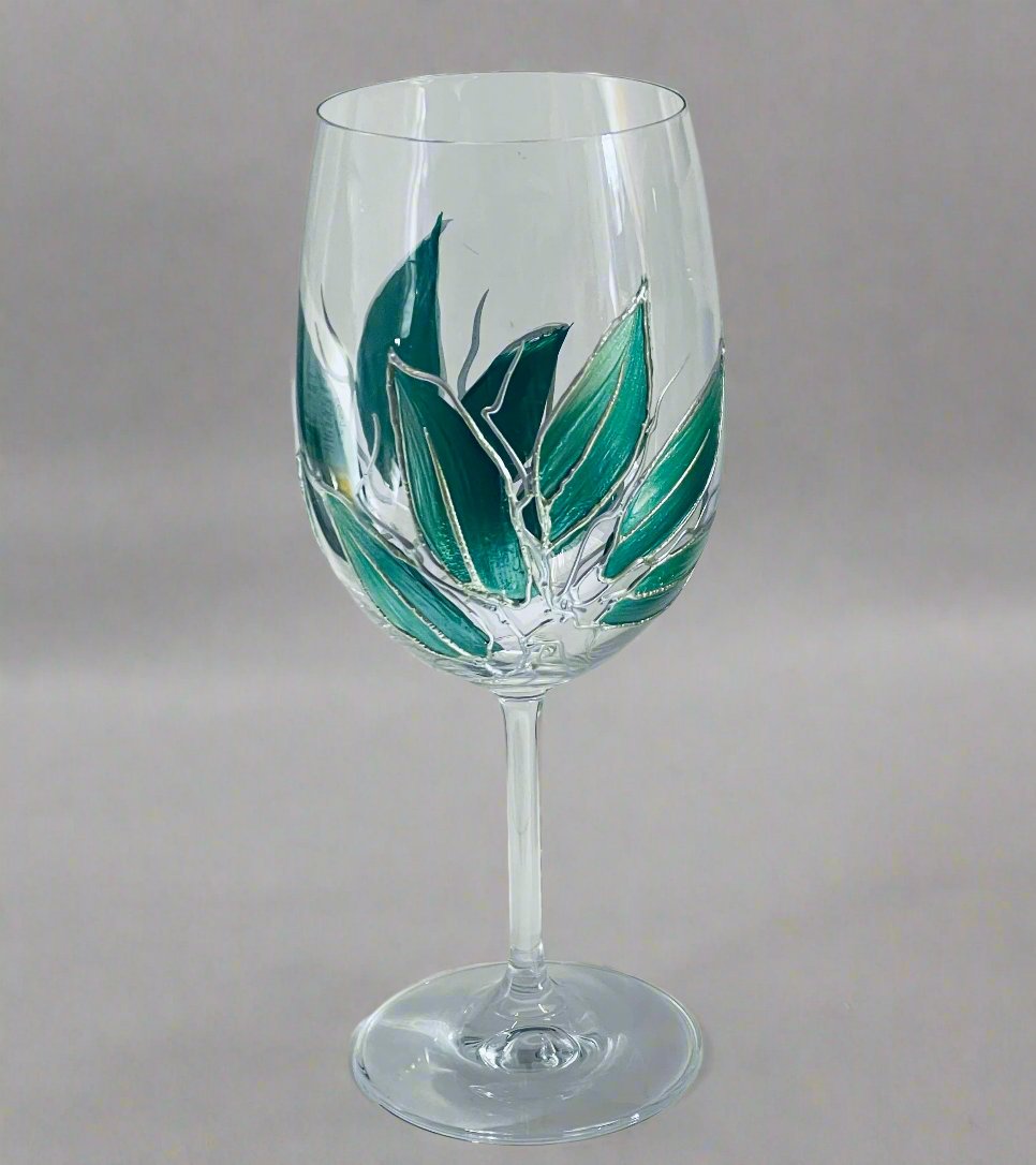 Lori Schiersmann - Wine Glass - Green/Lime/Silver