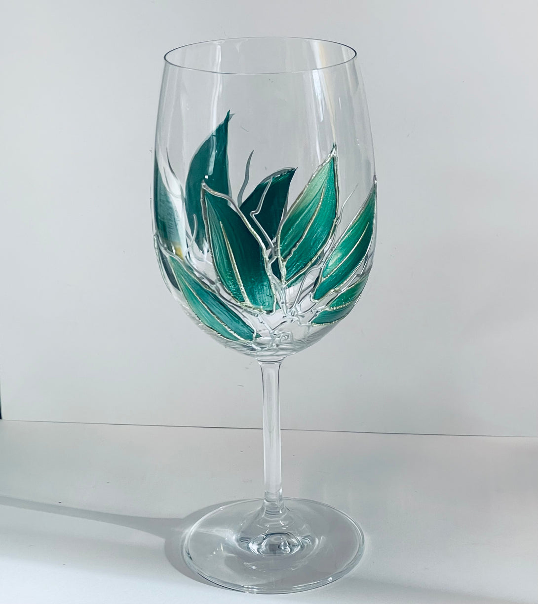 Lori Schiersmann - Wine Glass - Green/Lime/Silver