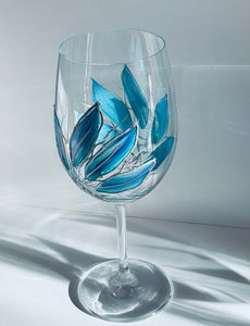 Lori Schiersmann - Wine Glass - Turquoise/Blue/Silver