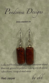 Elaine Bohm - Earrings - Red Jasper - surgical steel wires