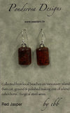 Elaine Bohm - Earrings - Red Jasper - surgical steel wires
