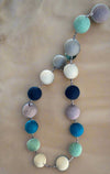 Lynn Orriss - Necklace - Felted Balls - 14" long