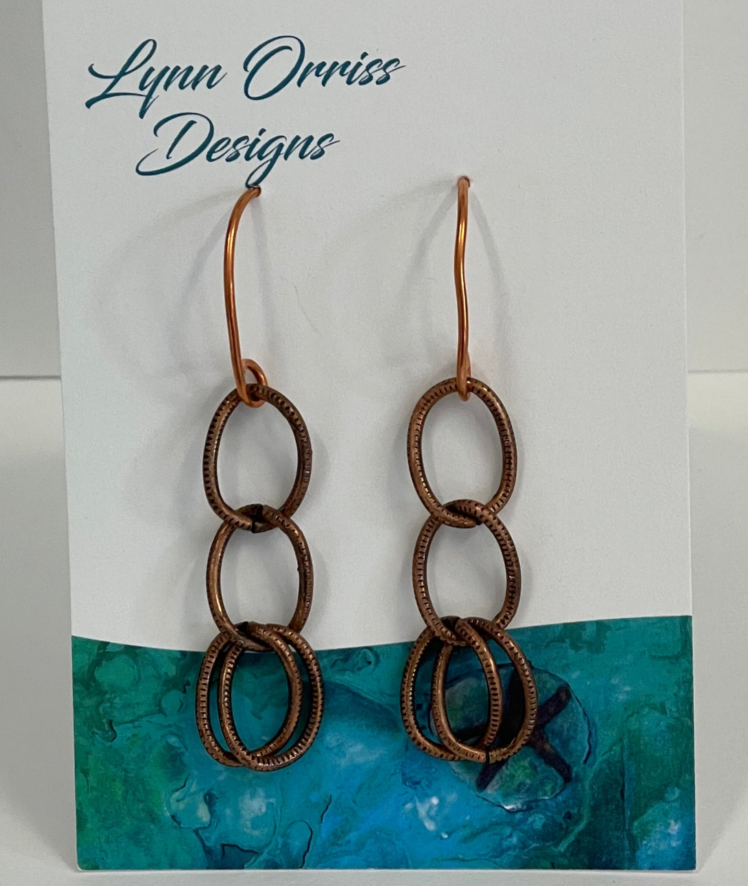 Lynn Orriss - Earrings - Copper - Oval rings